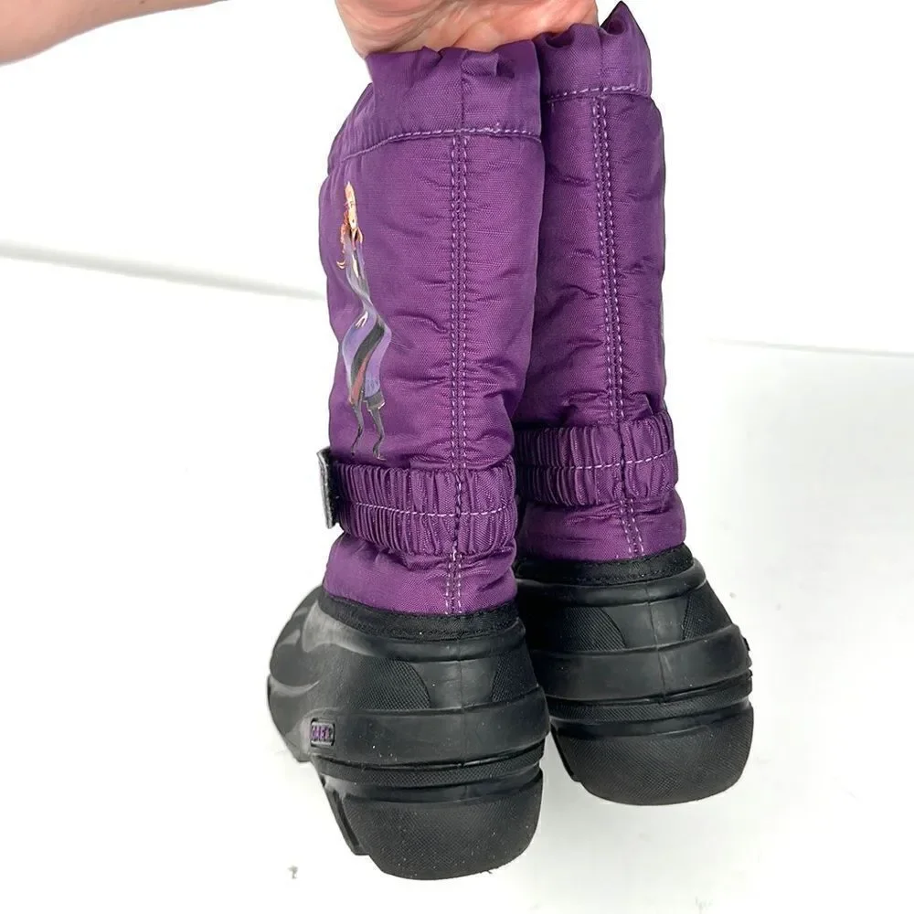 Sorel Disney Anna Frozen 2 Youth Boots Purple Black Girls Youth Size 3 EUC!